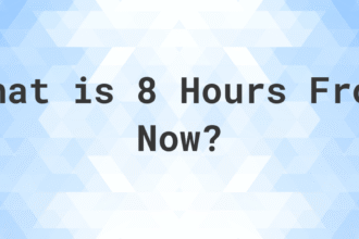 8 hours from now is what time