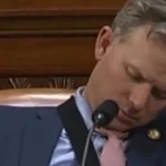 congressman moore falls asleep