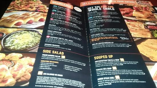 dave and buster's menu