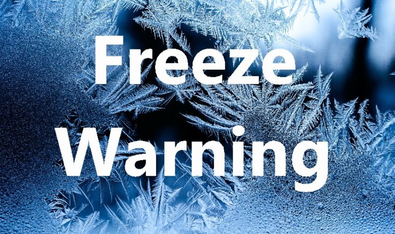 freeze warning