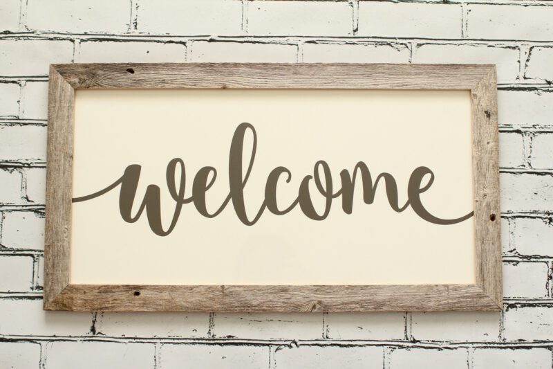 welcome sign